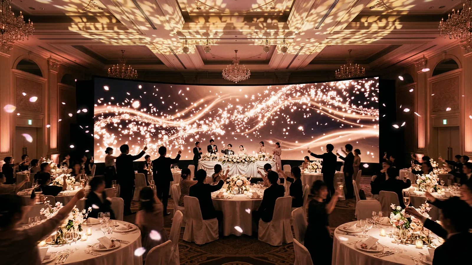 結婚式のテクノロジー演出完全ガイド：プロジェクションマッピングからAR演出まで（2026年版）