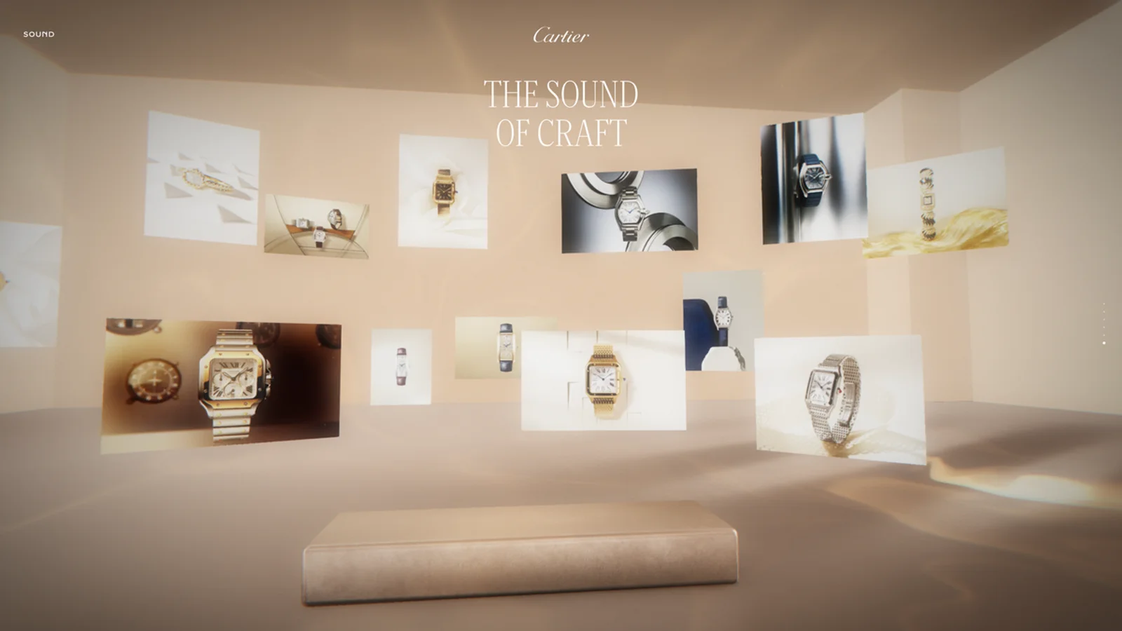 Cartier Watches & Wonders 2026, six scrollable 3D alcoves by Immersive Garden in Three.js