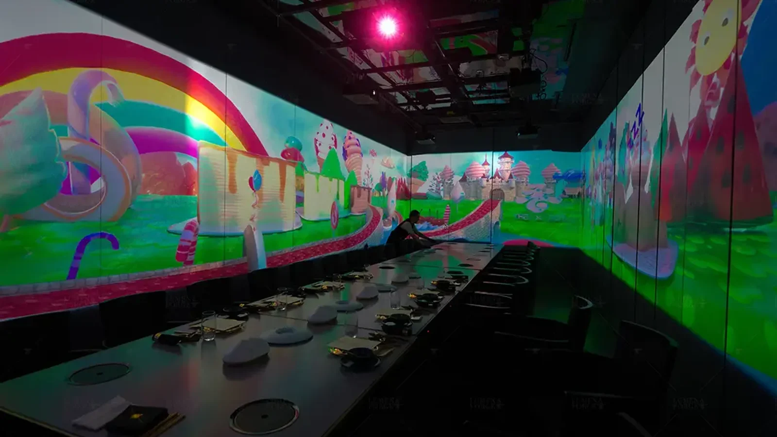 The X Pot immersive dining projection system at The Venetian Las Vegas
