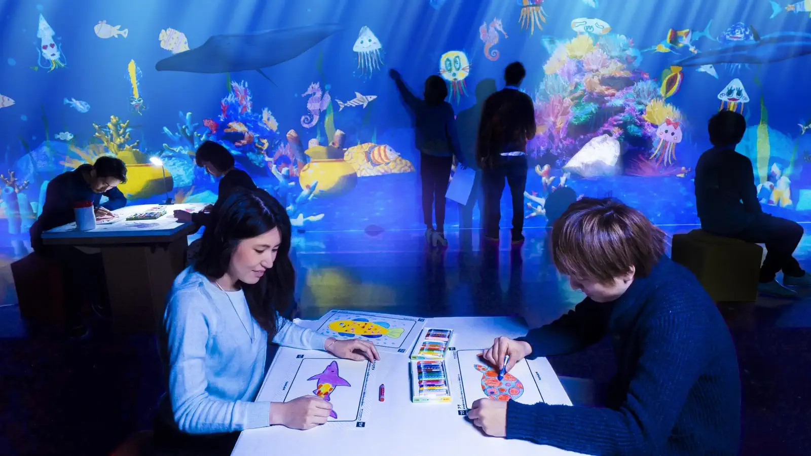Sketch Aquarium Interactive Installation by teamlab