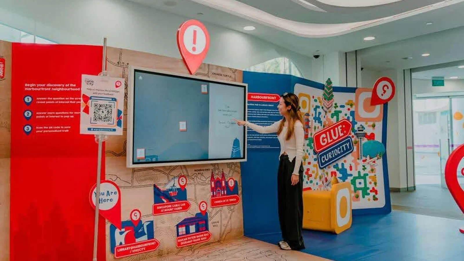 Singapore National Library Board StoryGen immersive storytelling room with curved wall projection