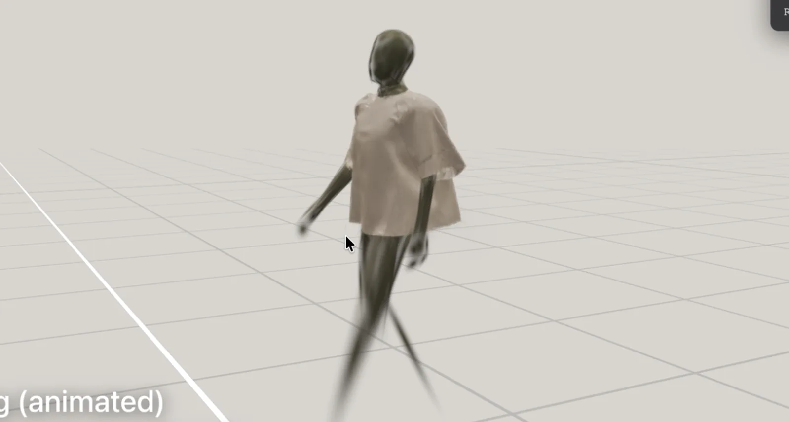 Early 4D Gaussian test of a t-shirt in Utsubo's custom Three.js splat player, supporting 360-degree camera rotation and drag interaction